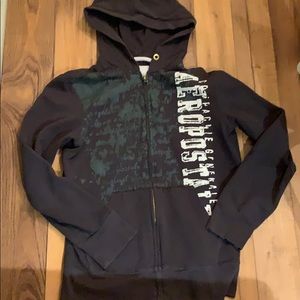 Dark gray zip up hoodie